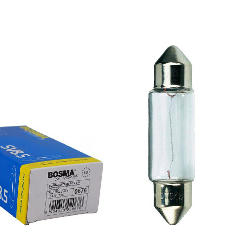 Lâmpada Bosma 12V 5W Tubolar 36mm (Caixa 10 unidades) 61B5TM