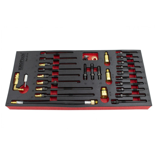 Kit adaptadores para testes de compressão e fuga 30pcs Kroftools 8113