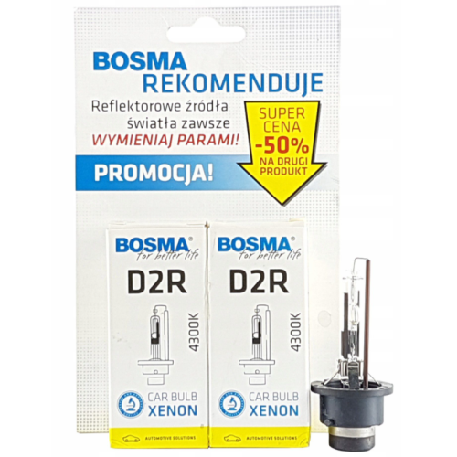 KIT 2 Lâmpadas Auto BOSMA D2R HID Xenon bulb 6000K