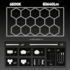 Luz LED Hexagonal de Teto – 83.640 Lumens