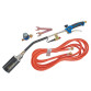 Kit Maçarico Lança 70 cm Dupla Válvula Regulação Gás Isqueiro Mangueira Laranja