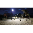 Candeeiro de rua solar LED de 15 W e 1600 lúmens com Sensor
