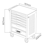 Carro de Ferramentas 7 gavetas com 154 Peças 