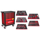 Carro de Ferramentas 7 Gavetas com 160 Peças Kroftools  8622