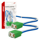 Kit conectores Cerâmicos lâmpada H7 Amio 03054