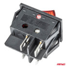 Interruptor basculante 2 posições estáveis - ON-OFF - 250VAC 15A (4 pinos) - luminoso vermelho