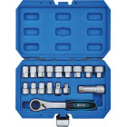 Conjunto de Chaves Passantes 3/8″ + 1/2″ – 17 Peças