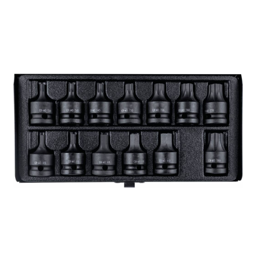 Jogo de Chaves  de Impacto Curtas 1/2"  13 Peças 