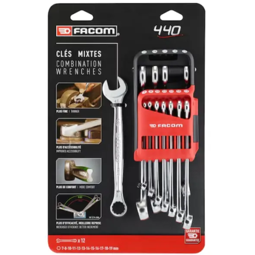 Jogo de 12 Chaves Mistas Facom 440 JP12APB