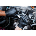 Luvas de nitrilo Mercator GoGrip pretas, tamanho L caixa com 50 unidades.