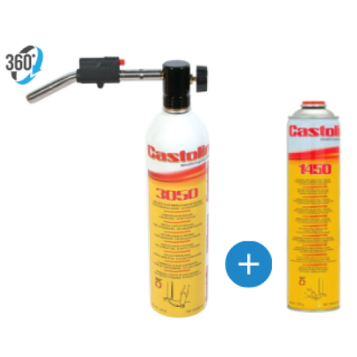Maçarico Portátil Gás com 2 Botijas Castolin 1450 XPC