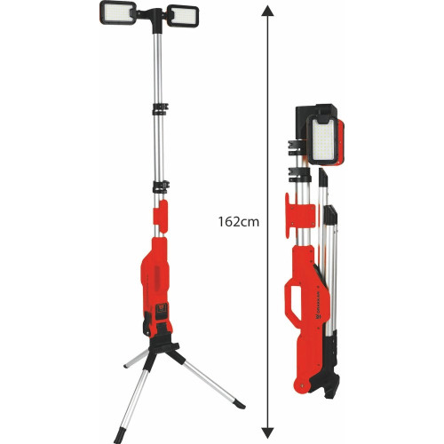 Projetor LED Recarregável 8000 lm com Altura Regulável