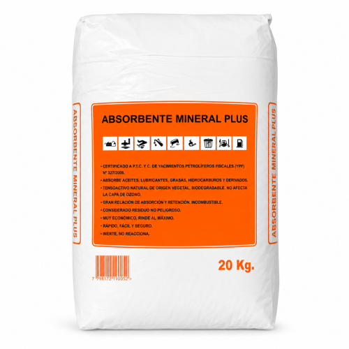 Absorvente de Óleos Premium Mineral Plus 20 Kg